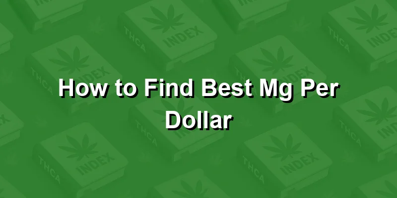 How to Find Best Mg Per Dollar