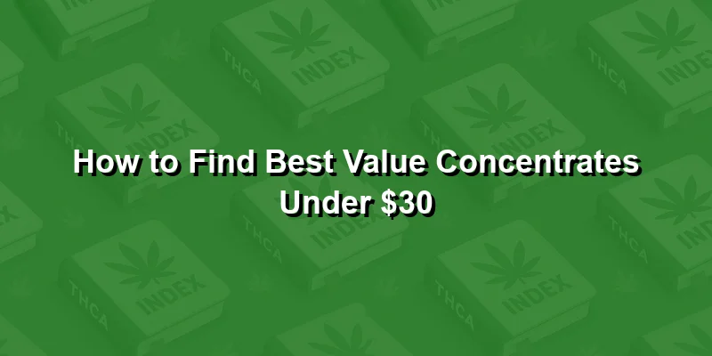 How to Find Best Value Concentrates Under $30