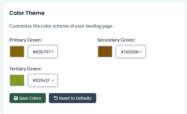 Color Theme Customization